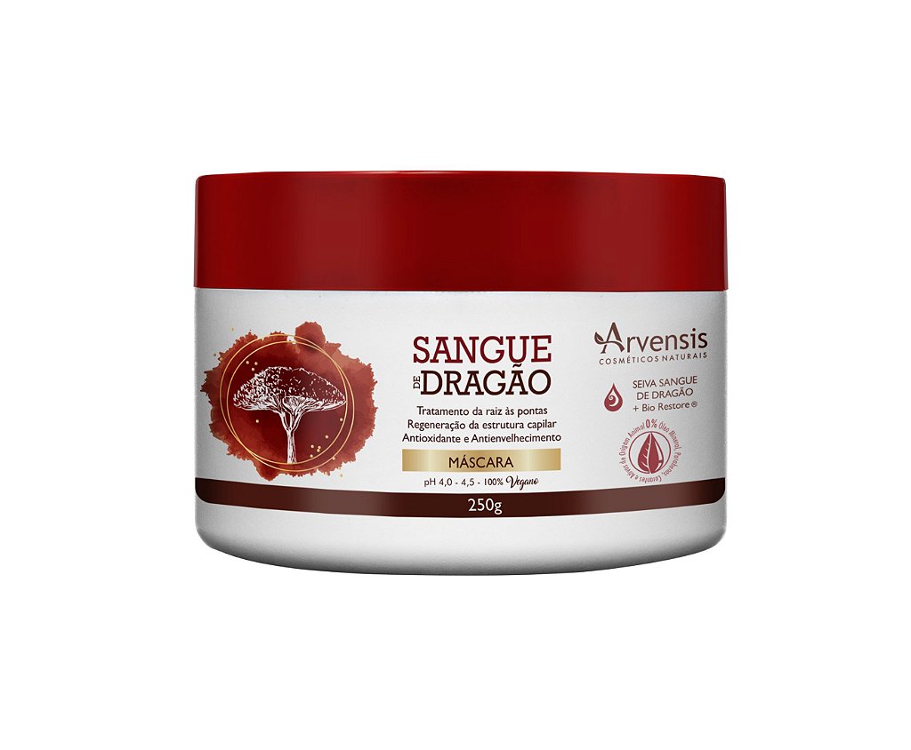MASCARA CAPILAR SANGUE DE DRAGAO 250 G ARVENSIS - REGENERAÇÃO