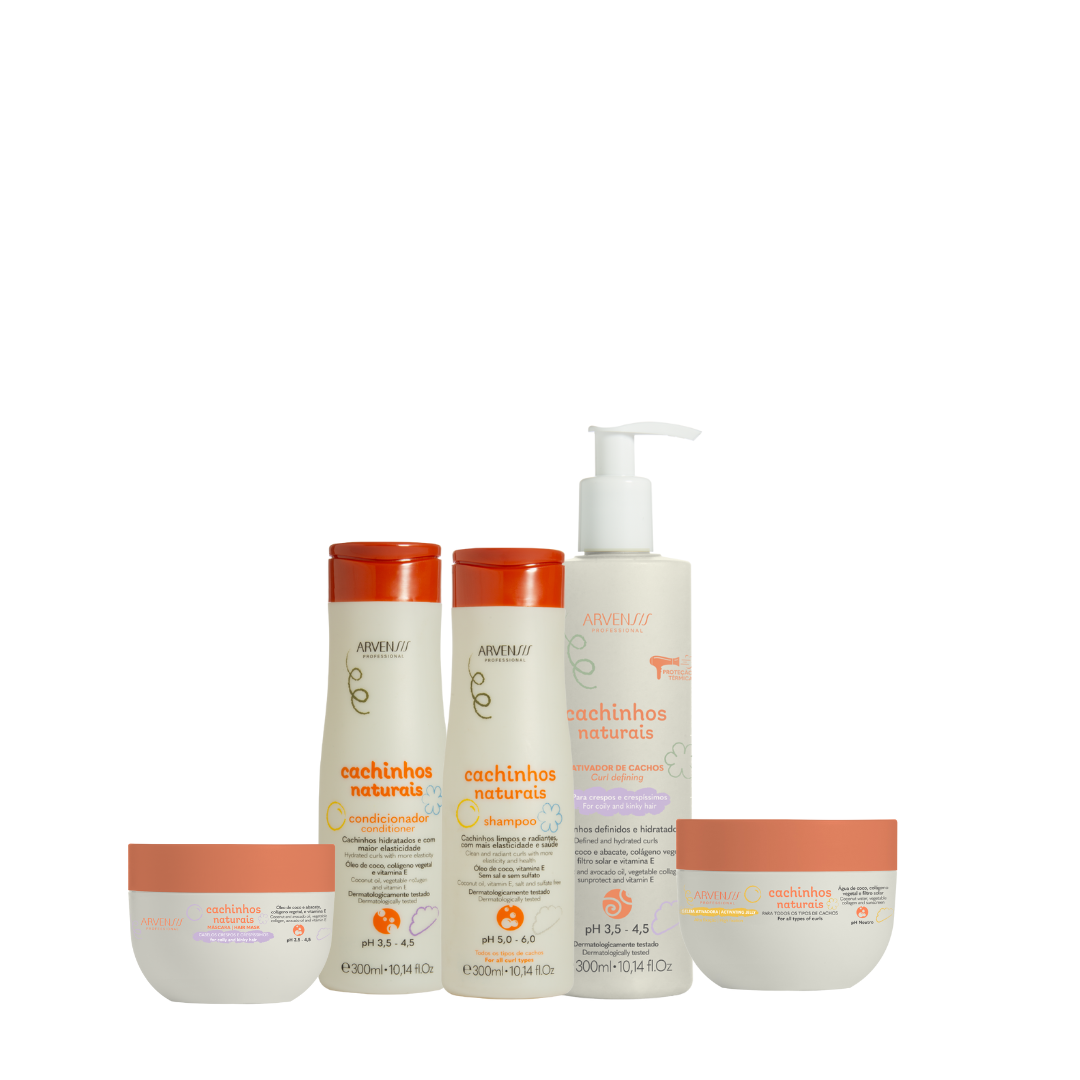Kit Cachinhos Naturais - Cabelos Crespos e Crespíssimos