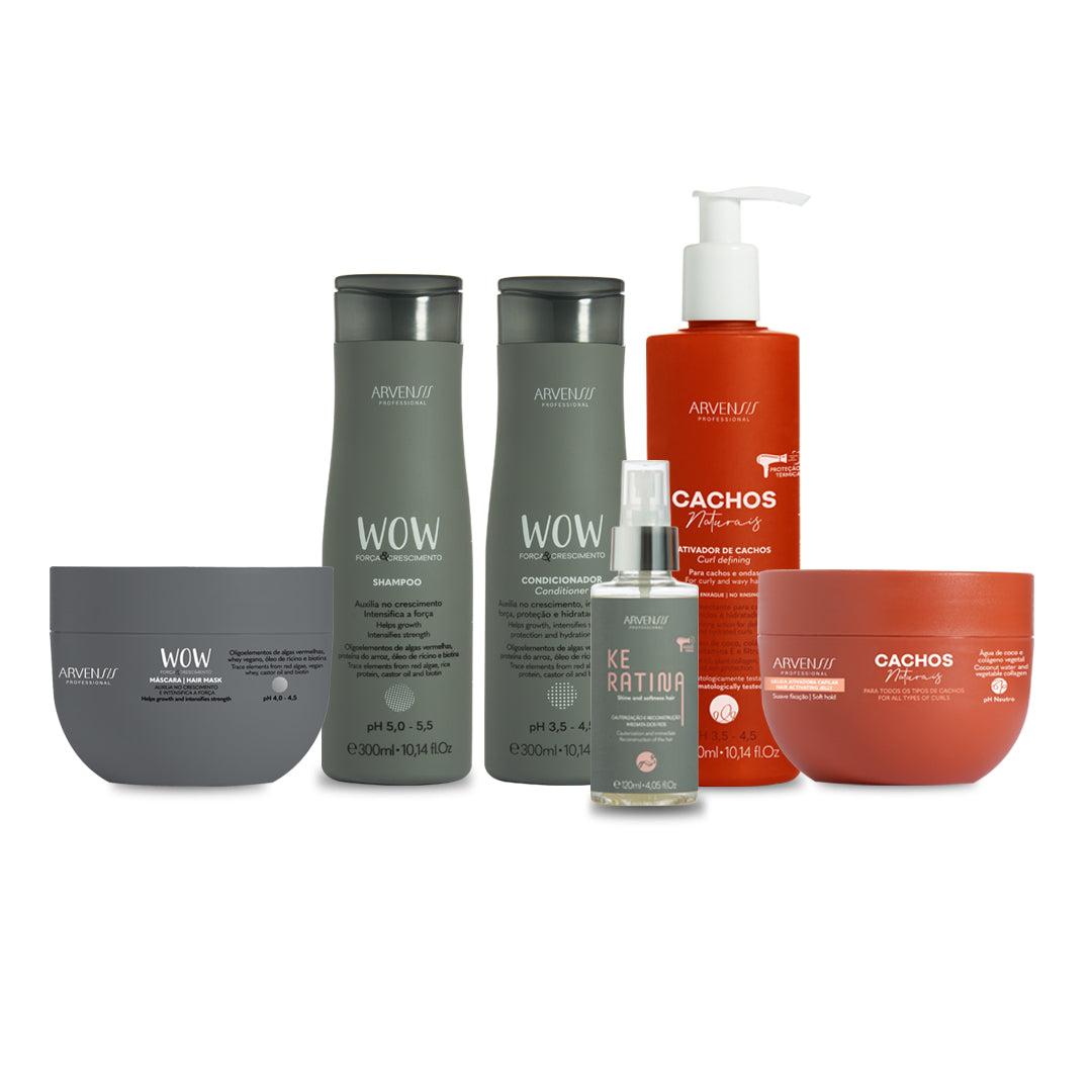KIT TRANSIÇÃO CAPILAR 3 - ONDULADAS E CACHEADAS