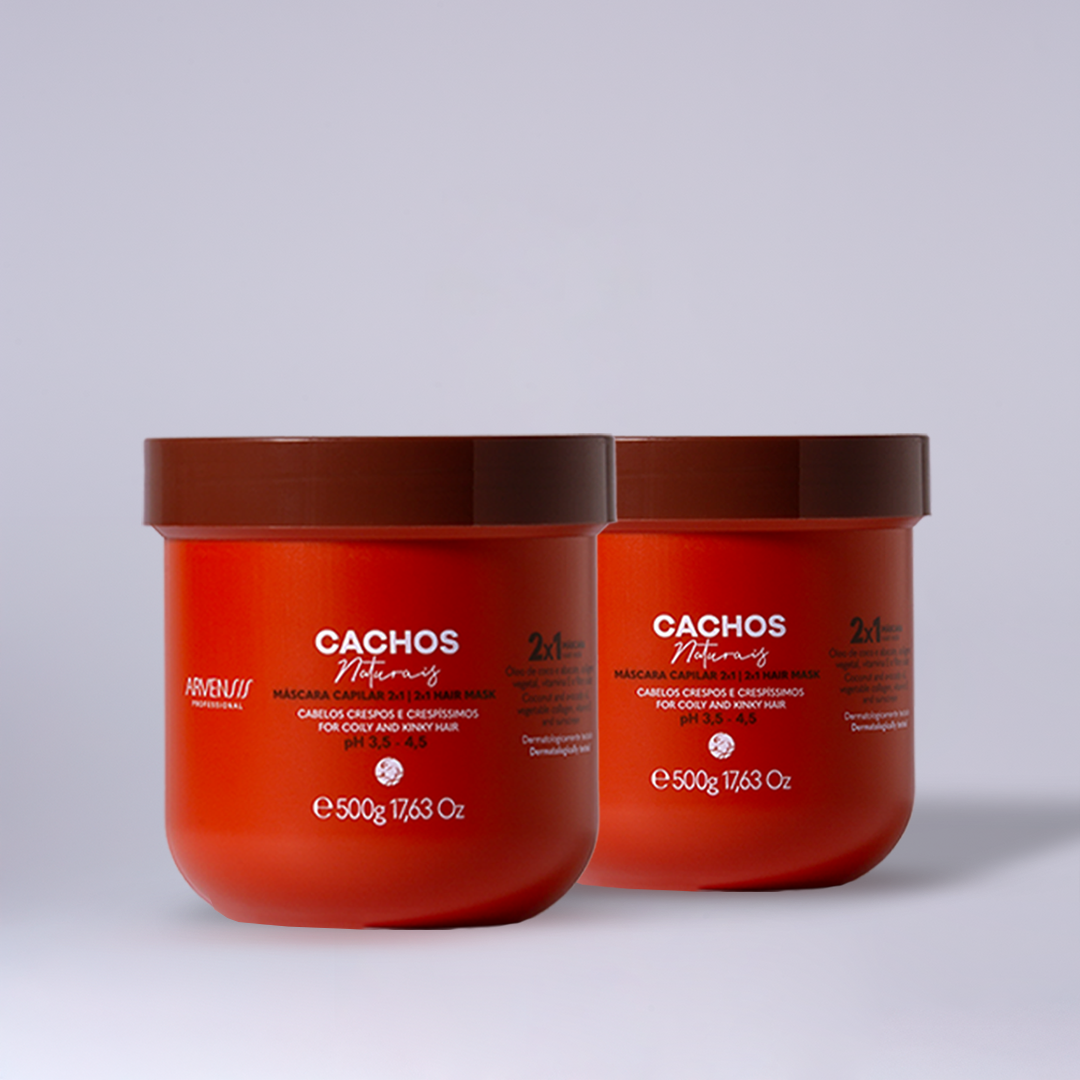 KIT 2 MÁSCARA CAPILAR CACHOS 2X1 500 G ARVENSIS
