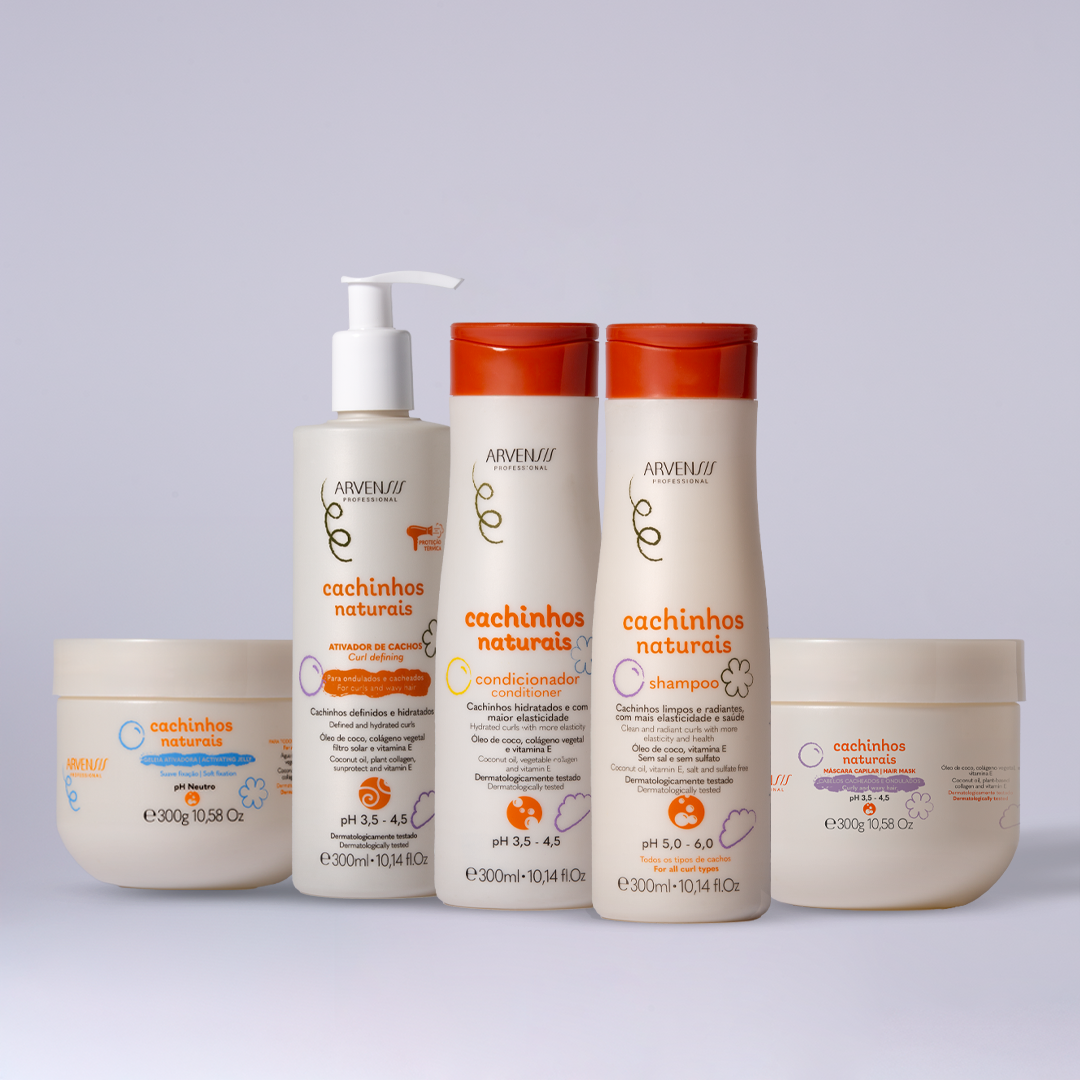 Kit Cachinhos Naturais - Cabelos Cacheados e Ondulados