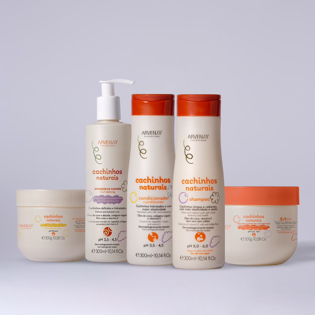 KIT CACHINHOS NATURAIS - CABELOS CRESPOS E CRESPÍSSIMOS