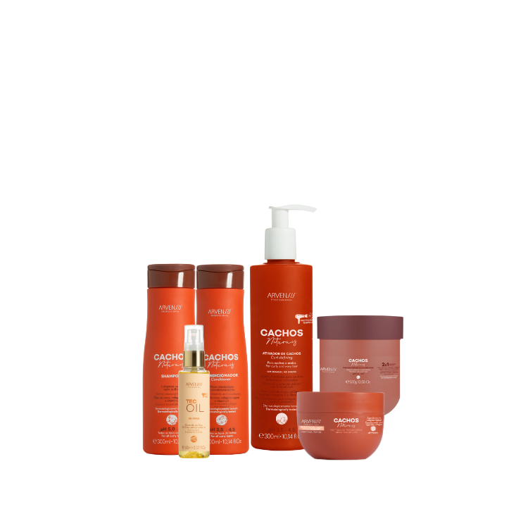Kit Completo Arvensis Onduladas e Cacheadas: Hidratação, definição e controle do frizz - Ganhe Tec Oil de Brinde