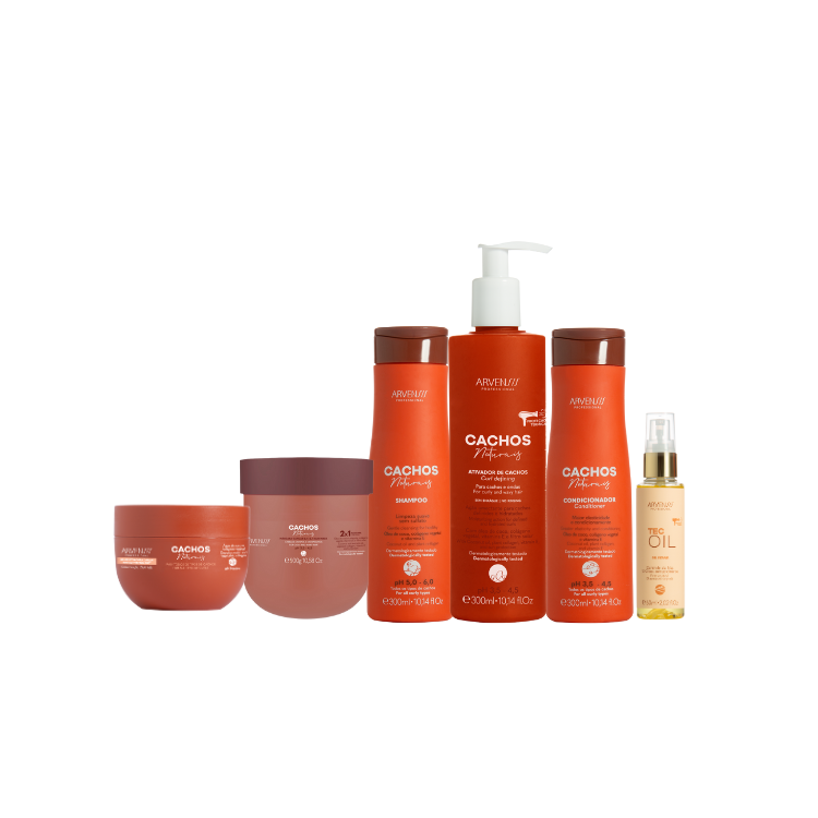 KIT COMPLETO ARVENSIS ONDULADOS E CACHEADOS: HIDRATAÇÃO, DEFINIÇÃO E CONTROLE DO FRIZZ PARA CACHOS PERFEITOS 