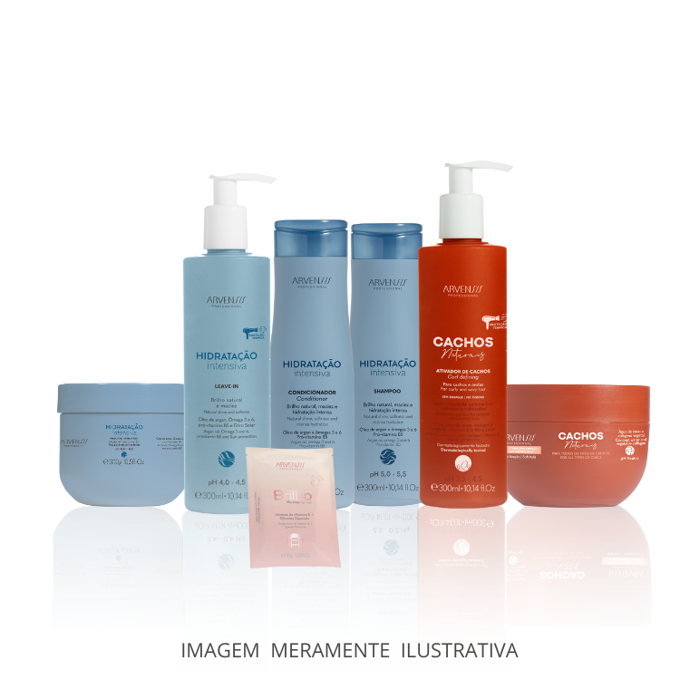 Kit Hidratação Intensiva - Cabelos Cacheados e Ondulados