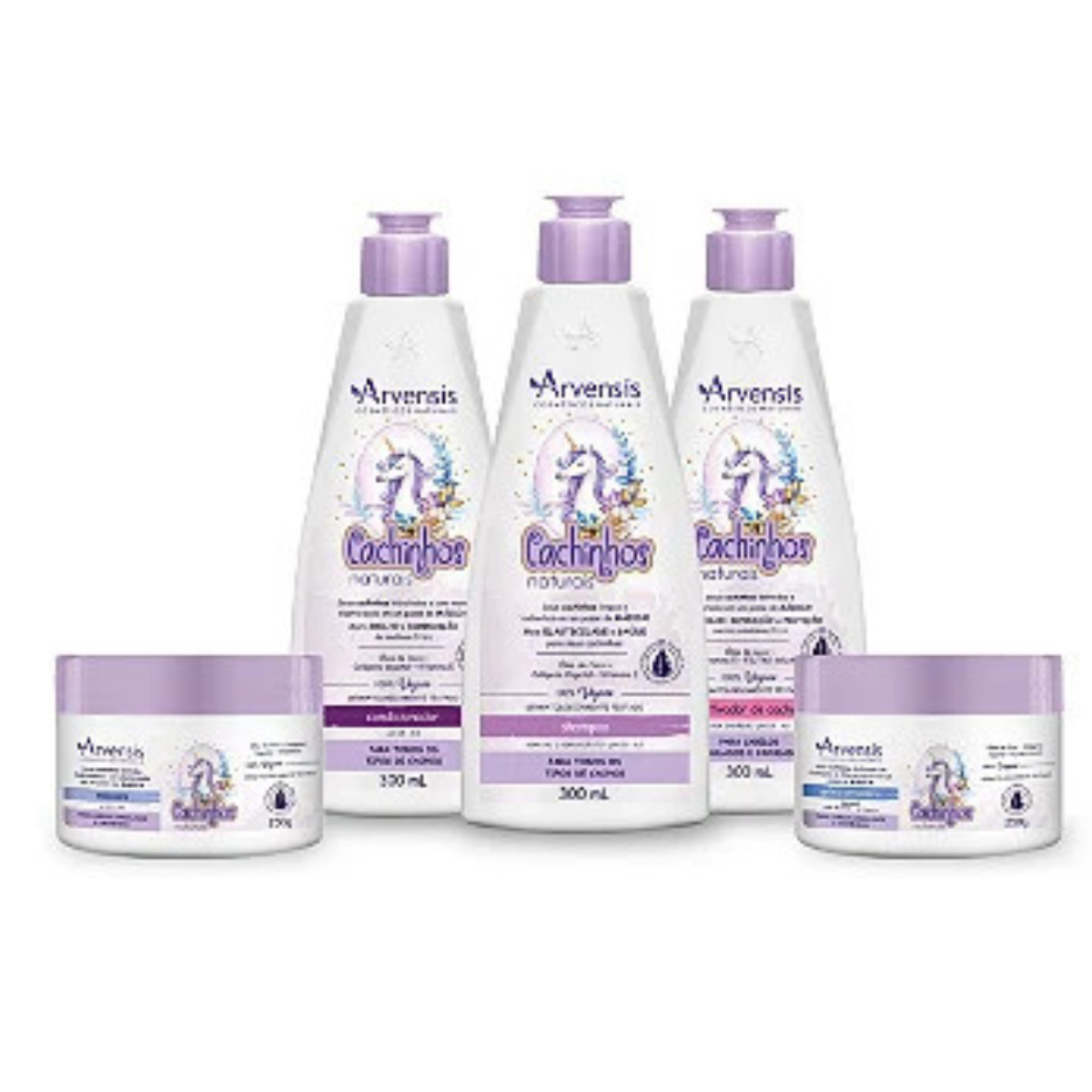 Kit Cachinhos Naturais - Cabelos Cacheados e Ondulados