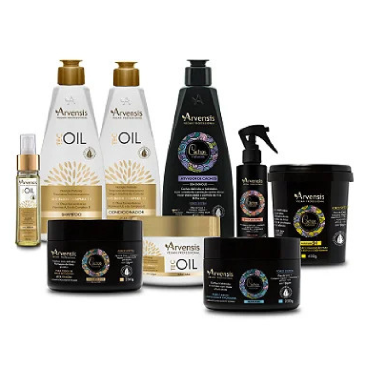 KIT TEC OIL + CACHOS NATURAIS - CABELOS CACHEADOS E ONDULADOS (GRÁTIS UNIDOSE + PENTE)
