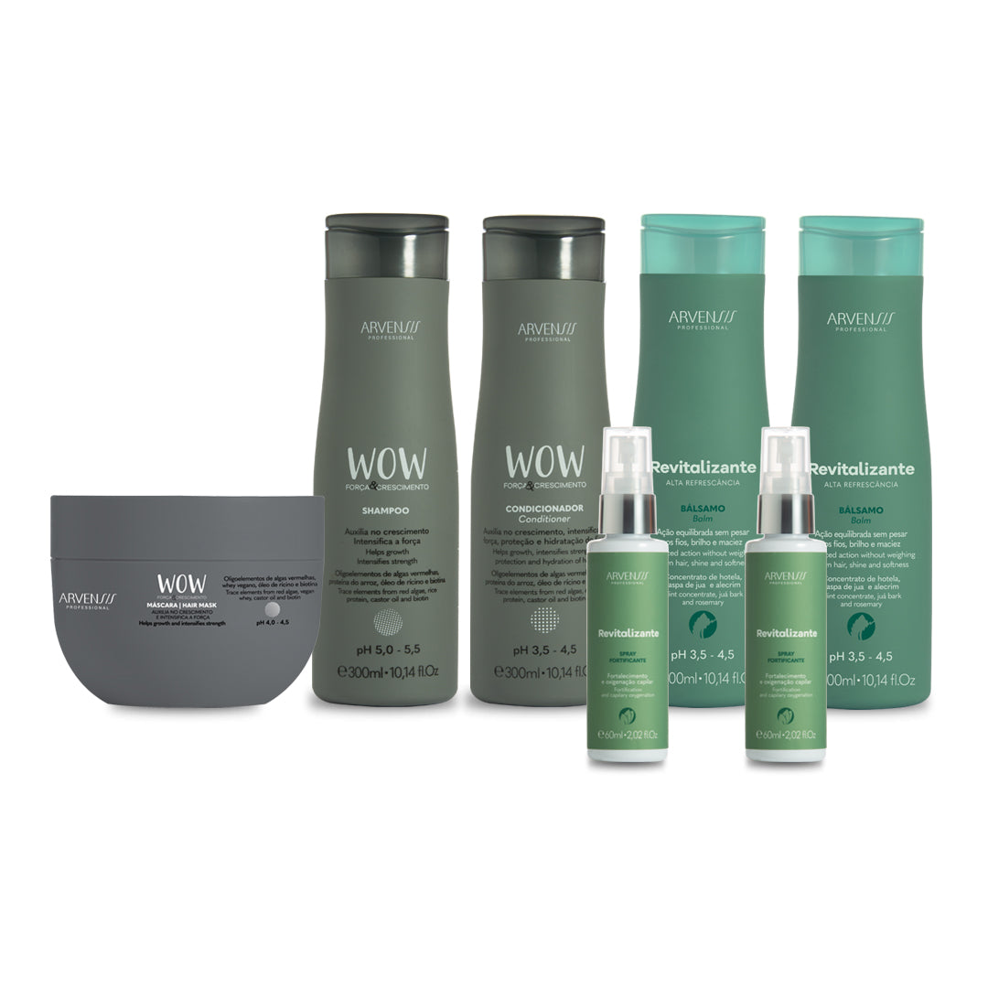 KIT REVITALIZANTE + WOW (GRÁTIS SPRAY FORTIFICANTE)